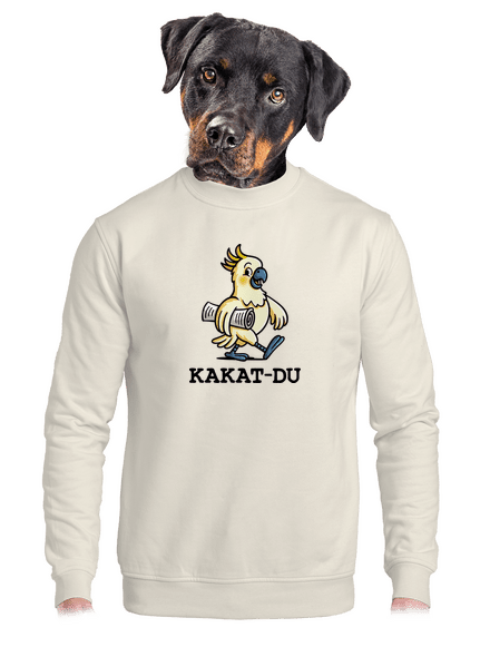 Kakat-du unisex mikina bez kapuce Off White