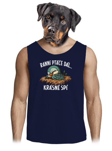 Ranní ptáče spí pánské tílko French Navy