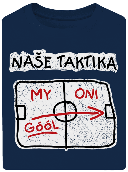 Naše taktika unisex tričko oversized Midnight Blue