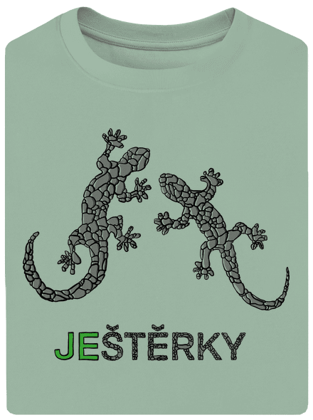 Ještěrky unisex tričko oversized Sage