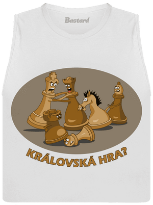 Královská hra dámské tílko volné White