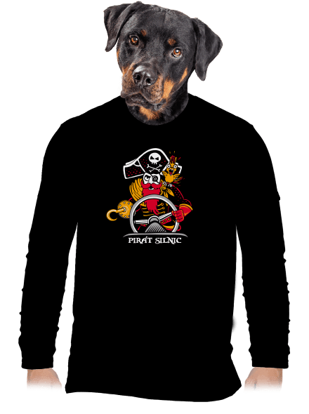Pirát silnic pánské dlouhý rukáv Black