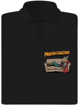 Prokrastináthor pánská polokošile Black