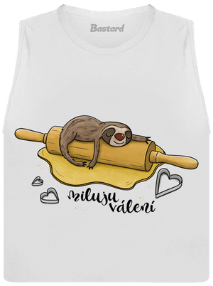 Miluju válení dámské tílko volné White