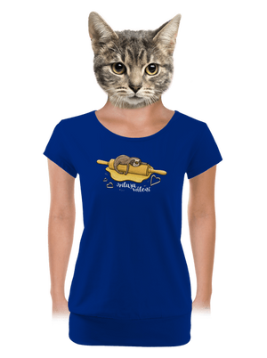 Miluju válení dámské tričko s lemem Royal Blue Mal