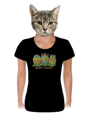 Happy Easter dámské tričko Black