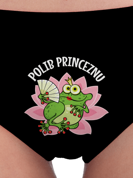 Polib princeznu a prince dámské kalhotky Black