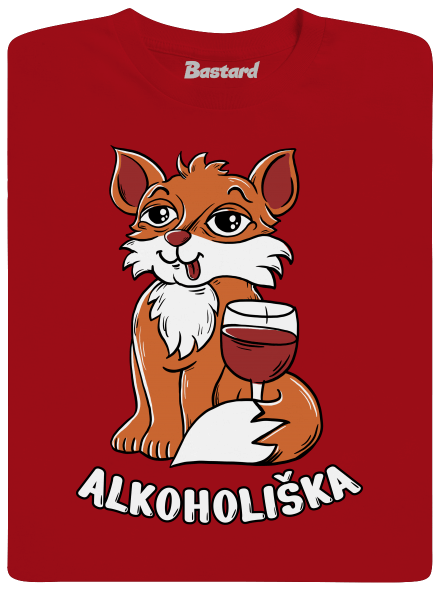 Vínová Alkoholiška pánské dlouhý rukáv Red