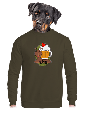 unisex mikina bez kapuce