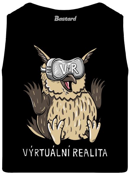 Výrtuální realita pánské tílko Black
