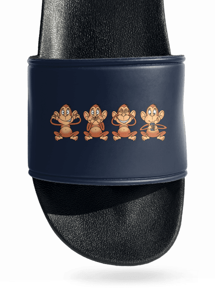 Opička s mobilem pantofle Navy