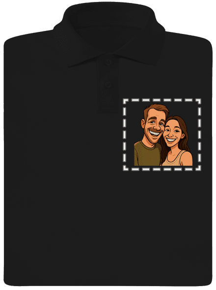 Karikatura z vlastní fotky pánská polokošile Black