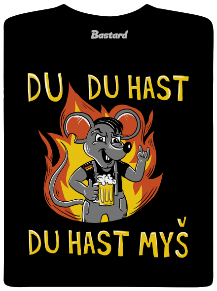 Du hast myš pánské dlouhý rukáv Black