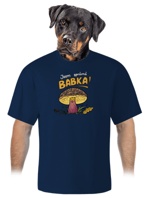 Babka a hříbeček unisex tričko oversized Midnight Blue