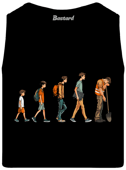 Evoluce studenta pánské tílko Black