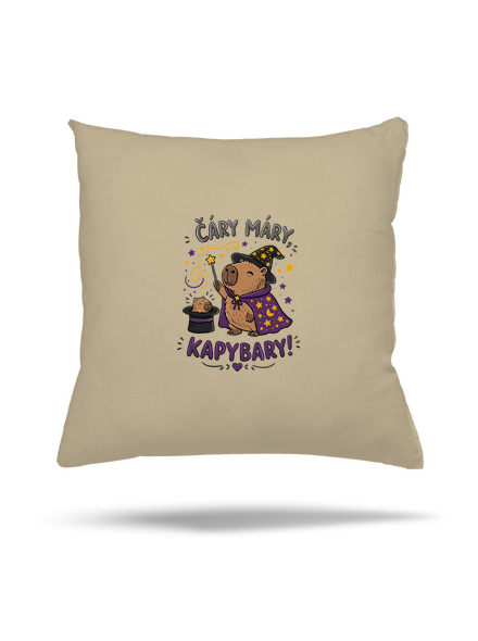 Čáry máry kapybary polštář Beige