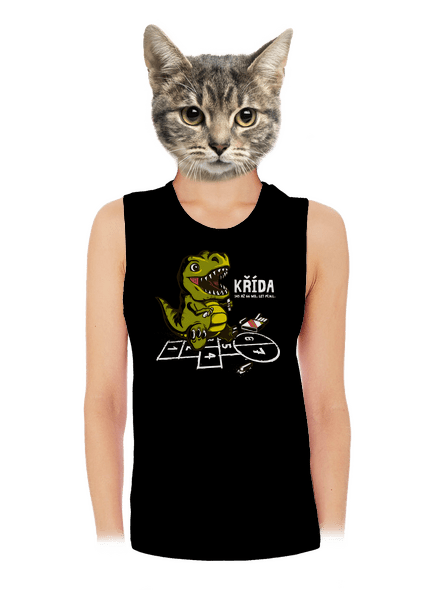 Křída dámské tílko volné Black