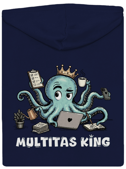 Multitas king pánská mikina na zip Navy