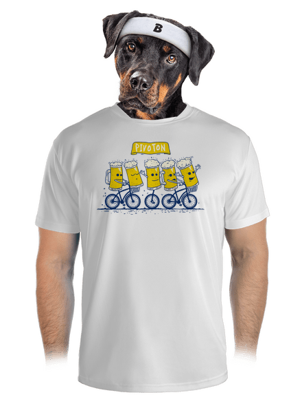 Pivoton pánské sportovní tričko White