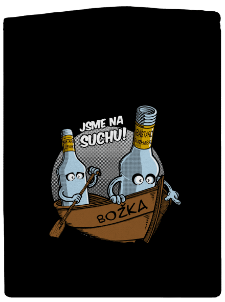 Na suchu pánská mikina na zip Black