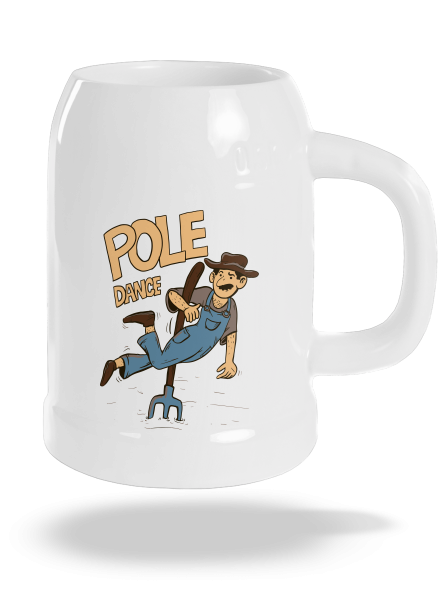 Pole Dance půllitr White