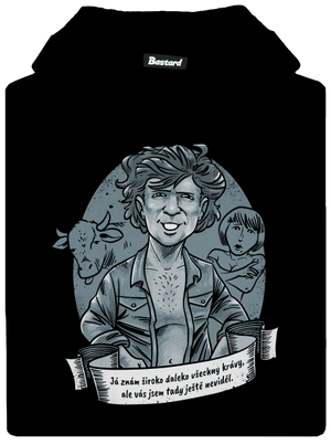 B14: Léto s kovbojem dětská mikina klokanka Black