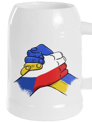 Ukrajina - Podpora půllitr White