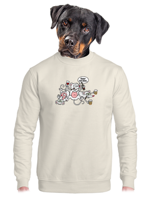 unisex mikina bez kapuce