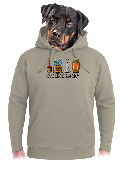 Evoluce svíčky unisex mikina premium Pastel Macchiato