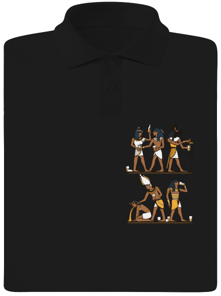 Egyptská párty pánská polokošile Black