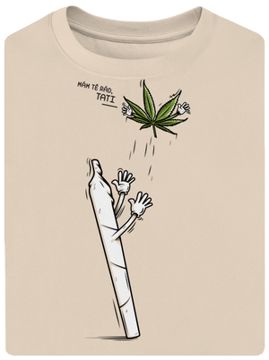 Joint a syn unisex tričko oversized Almond