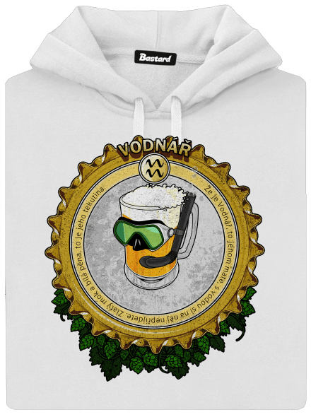 Pivní horoskop: Vodnář dámská mikina klokanka White