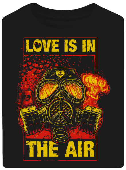 Love is in the Air unisex tričko oversized Black