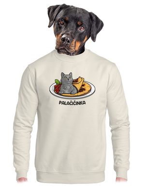 Palačičinka unisex mikina bez kapuce Off White