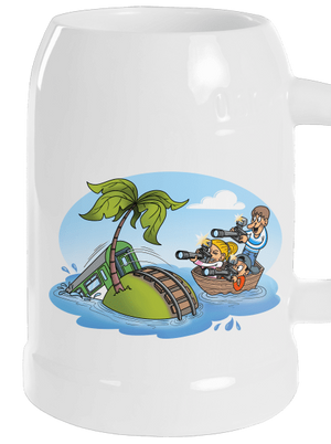 Ostrov železnice půllitr White