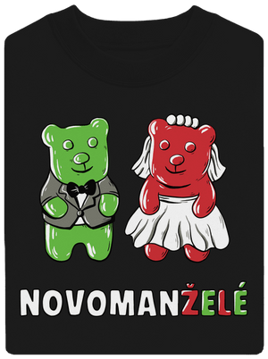 Novomanželé z želé unisex mikina bez kapuce Black