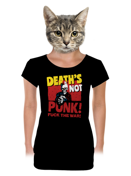 Death's not punk dámské tričko s lemem Black