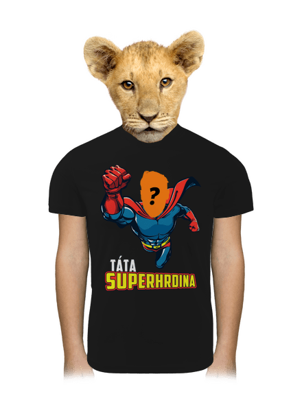 Táta superhrdina dětské sportovní tričko Black