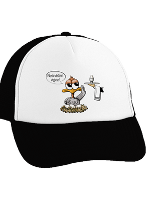 Nesnáším vejce kšiltovka truckerka Black cap