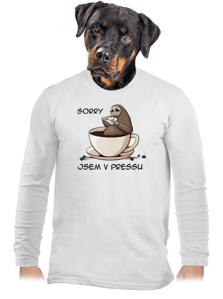 V pressu pánské dlouhý rukáv White