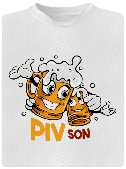 Pivson pánské sportovní tričko White
