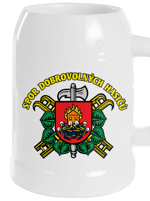 Spor dobrovolných hasičů půllitr White