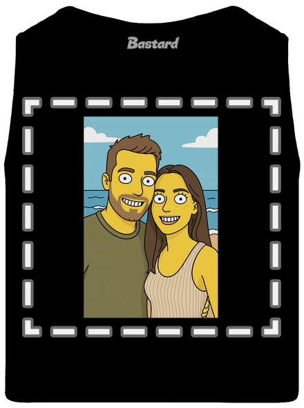 Simpsonovi z vlastní fotky pánské tílko Black