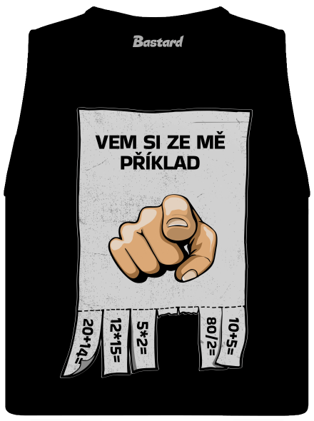 Vem si ze mě příklad dámské tílko volné Black