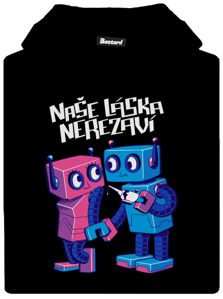 Roboti dětská mikina klokanka Black