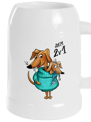 Jsem dva v jednom půllitr White