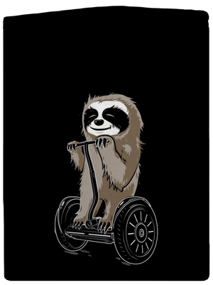 Lenochod pánská mikina na zip Black