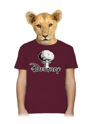 Destroy dětské tričko Burgundy