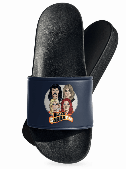 Black Abba pantofle Navy