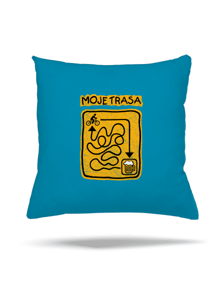 Moje trasa polštář Blue Turquoise